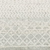 Уметнички ткајачи Елазиз Геометриска област килим, надвор од бела боја, 6 'квадратни