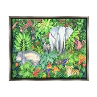 СТУПЕЛ ИНДУСТРИИ ДЕЛОВИ ЗА ДЕЛОВИ ЗА Сликарска џунгла за животни, сјајно светло платно, печатено печатење wallидна уметност,