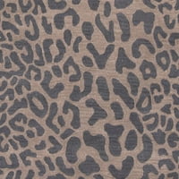 Уметнички ткајачи Бикаури сиво кафеава модерна 9'9 килим со тркалезна област