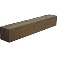 Ekena Millwork 8 H 10 D 60 W Rough Sawn Fau Wood Camply Mantel, Premium Hickory