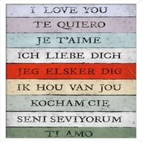 Љубовен Јазик-Те Сакам Ѕид Постер, 14.725 22.375