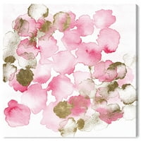 Студио Винвуд Студио Флорална и ботаничка wallидна уметност платно отпечатоци „Убави во розови букет“ цвеќиња - розови, злато