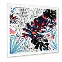 DesignArt 'Апстрактна тропска цветна крпеница I' Тропски врамен уметнички принт