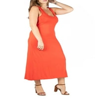 24Seven Comfort облека плус големина Maxi фустан